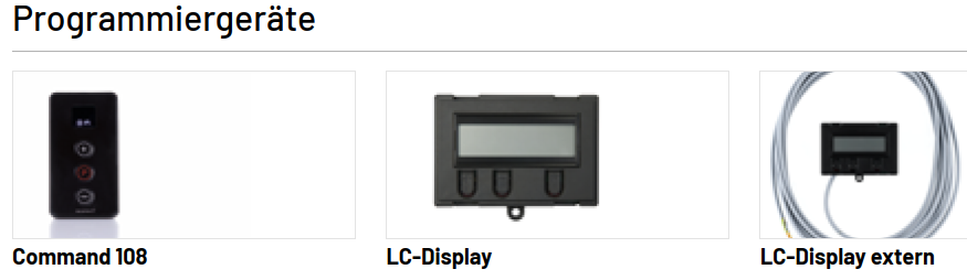 Marantec Programmiergeräte, Command 108, LC-Display,  LC-Display extern